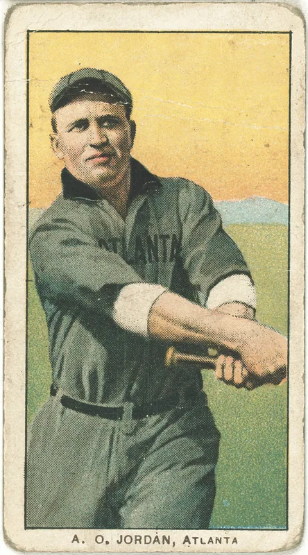 Front of Dutch Jordan card, 1909 T206 White Borders, catalog no. 2425