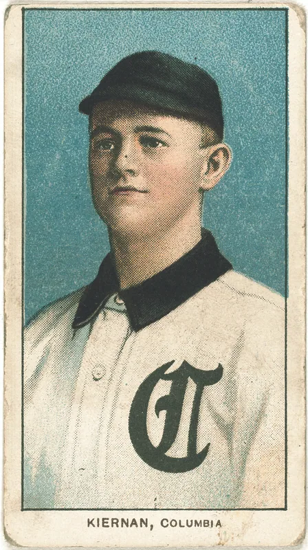 Front of J.F. Kiernan card, 1909 T206 White Borders, catalog no. 2521