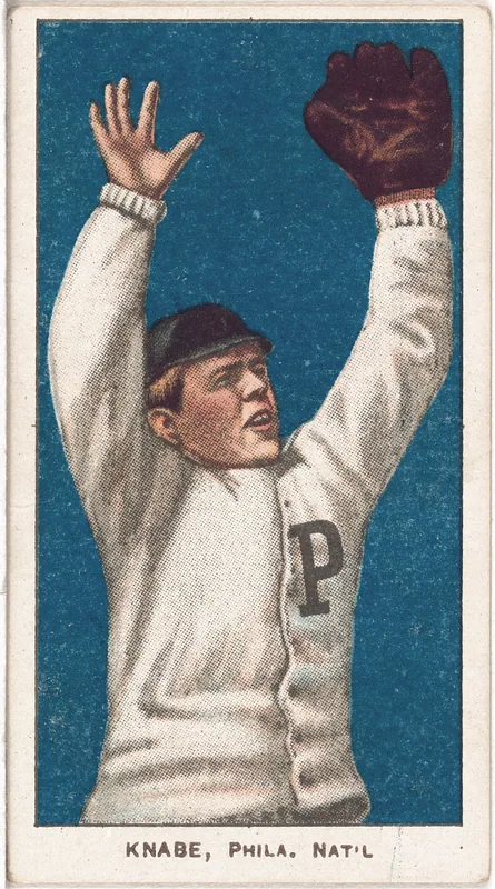 Front of Otto Knabe card, 1909 T206 White Borders, catalog no. 2601