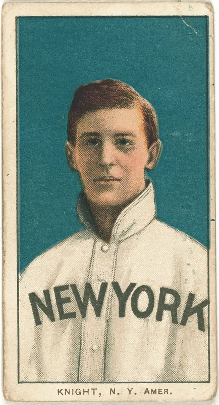 Front of John Knight card, 1909 T206 White Borders, catalog no. 2628
