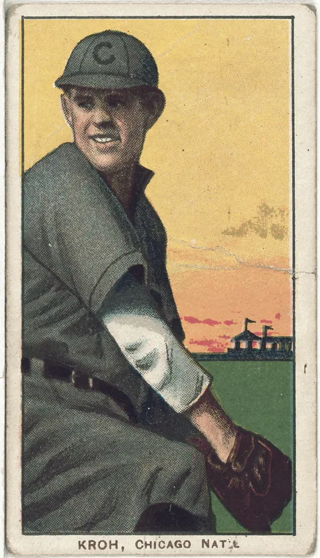 Front of Rube Kroh card, 1909 T206 White Borders, catalog no. 2684