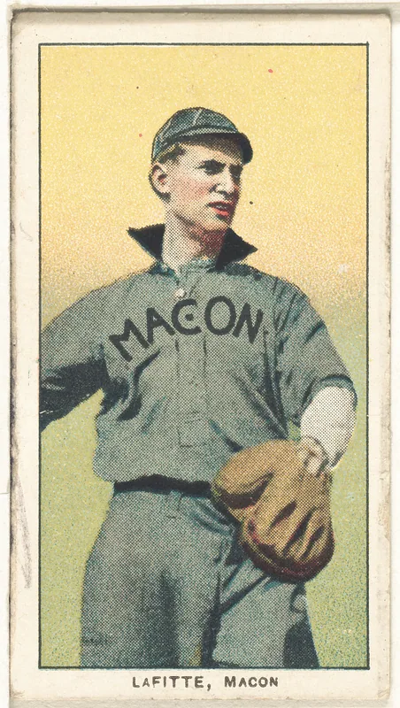 Front of James Lafitte card, 1909 T206 White Borders, catalog no. 2704