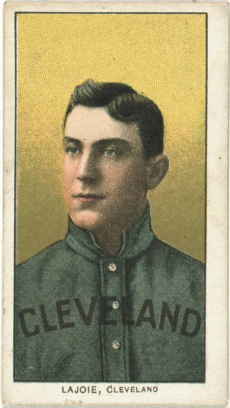 Front of Nap Lajoie card, 1909 T206 White Borders, catalog no. 2713