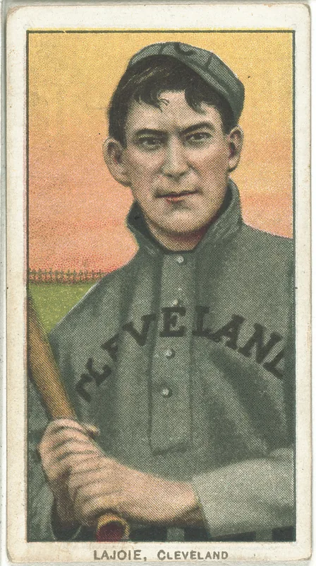 Front of Nap Lajoie card, 1909 T206 White Borders, catalog no. 2731
