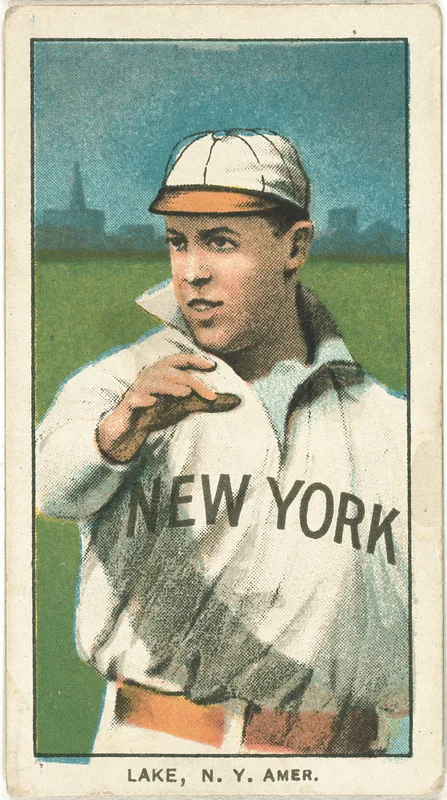 Front of Joe Lake card, 1909 T206 White Borders, catalog no. 2745