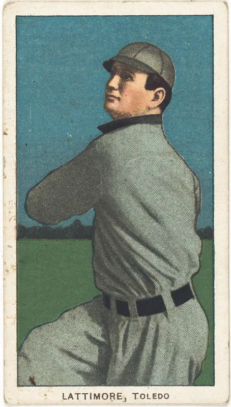Front of Bill Lattimore card, 1909 T206 White Borders, catalog no. 2816