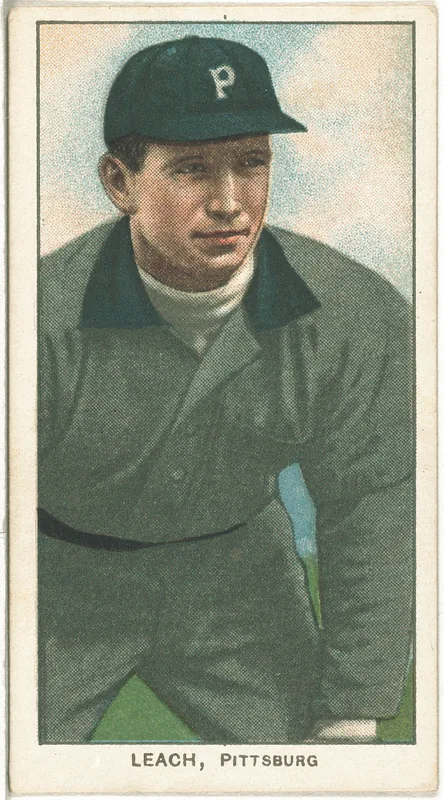 Front of Tommy Leach card, 1909 T206 White Borders, catalog no. 2843