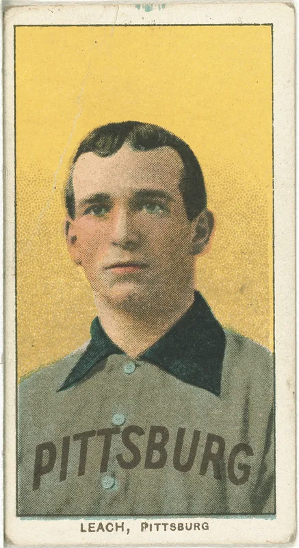 Front of Tommy Leach card, 1909 T206 White Borders, catalog no. 2846