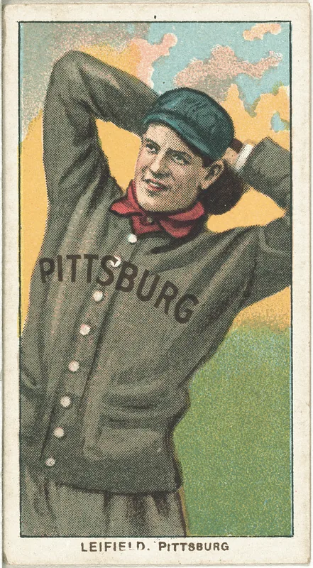 Front of Lefty Leifield card, 1909 T206 White Borders, catalog no. 2878