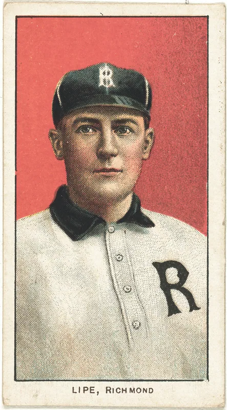 Front of Perry Lipe card, 1909 T206 White Borders, catalog no. 2913