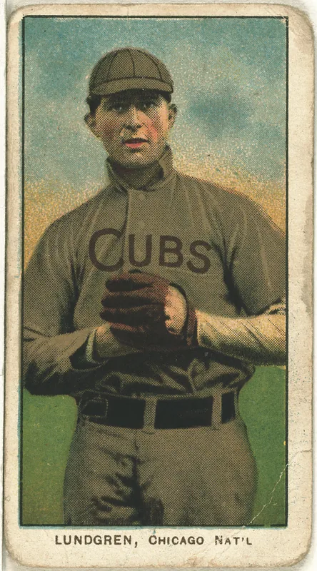 Front of Carl Lundgren card, 1909 T206 White Borders, catalog no. 2958