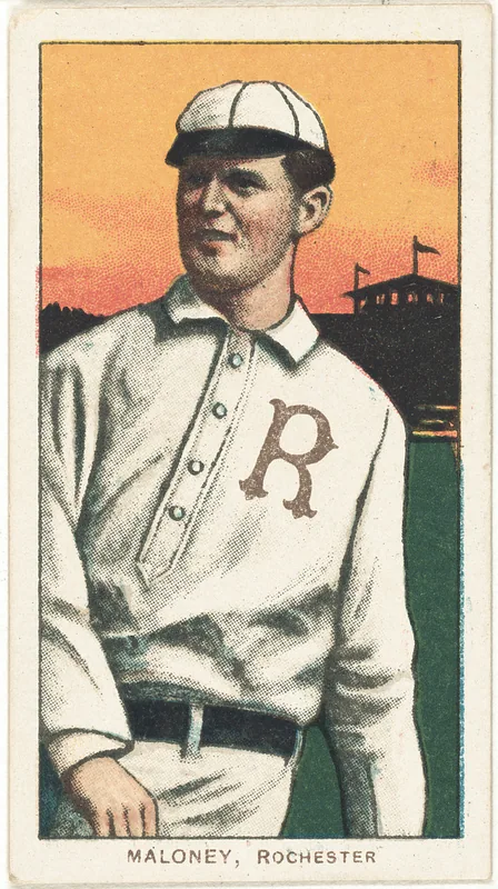 Front of Billy Maloney card, 1909 T206 White Borders, catalog no. 3015
