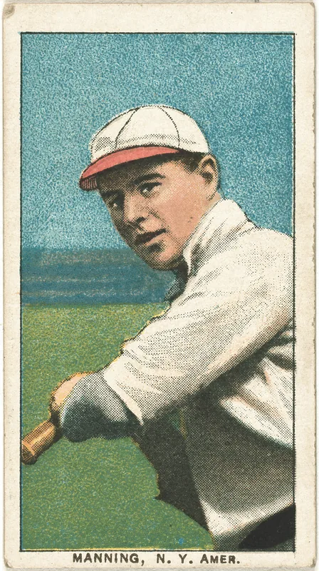 Front of Rube Manning card, 1909 T206 White Borders, catalog no. 3024