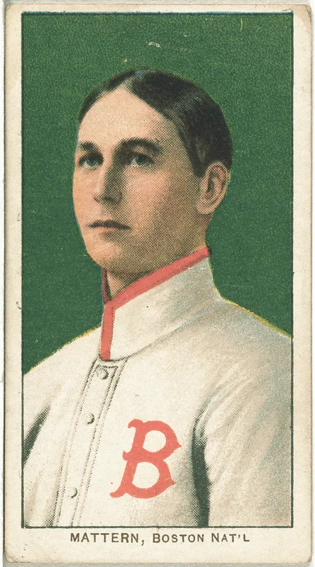 Front of Al Mattern card, 1909 T206 White Borders, catalog no. 3135