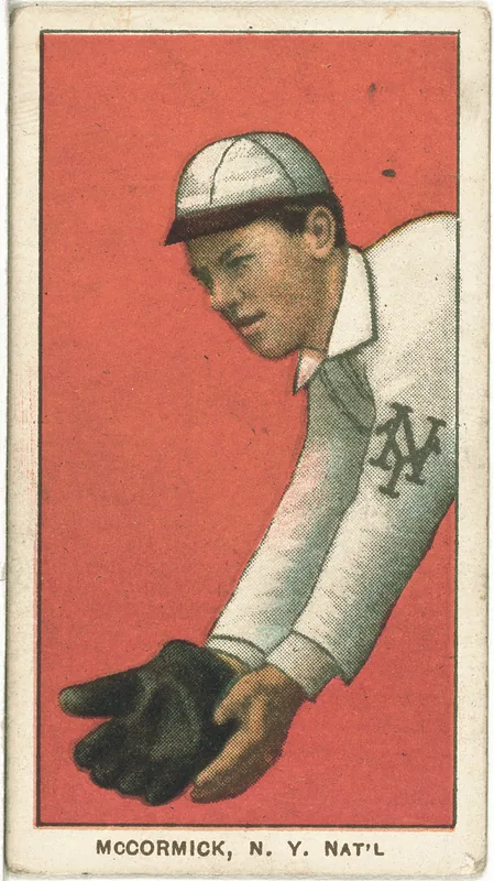 Front of Moose McCormick card, 1909 T206 White Borders, catalog no. 3170