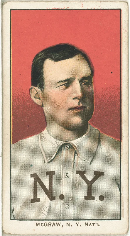 Front of John McGraw card, 1909 T206 White Borders, catalog no. 3239