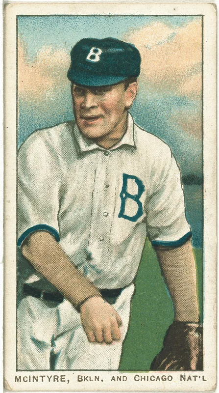 Front of Harry McIntire card, 1909 T206 White Borders, catalog no. 3262