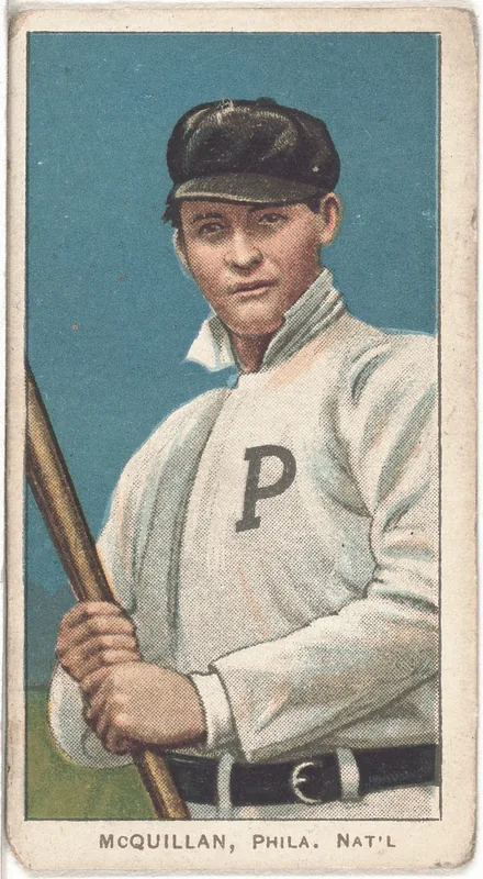 Front of George McQuillan card, 1909 T206 White Borders, catalog no. 3322