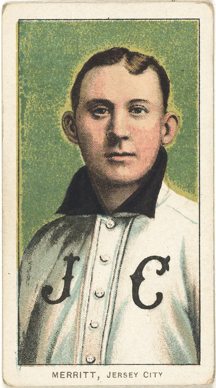 Front of George Merritt card, 1909 T206 White Borders, catalog no. 3352