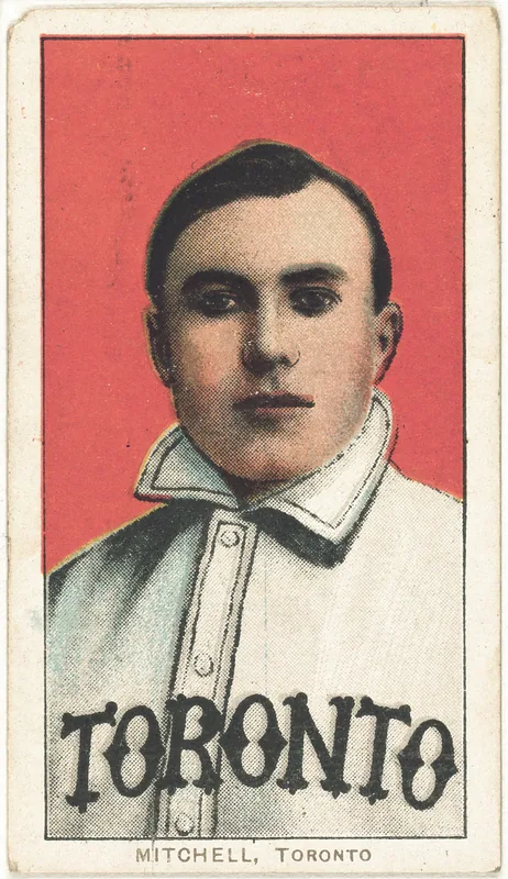 Front of Fred Mitchell card, 1909 T206 White Borders, catalog no. 3424