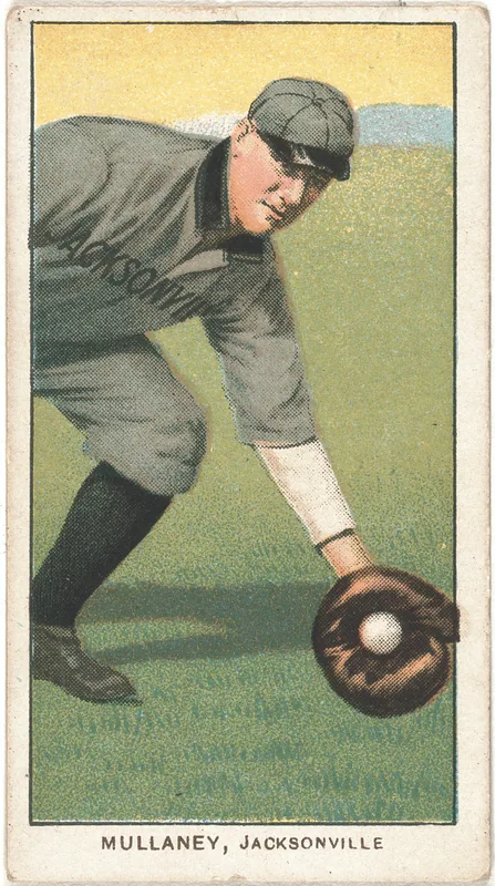 Front of Dom Mullaney card, 1909 T206 White Borders, catalog no. 3486