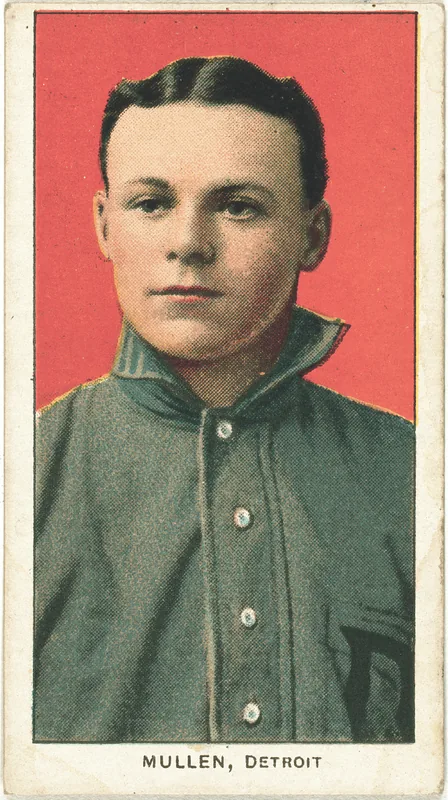 Front of George Mullin card, 1909 T206 White Borders, catalog no. 3515