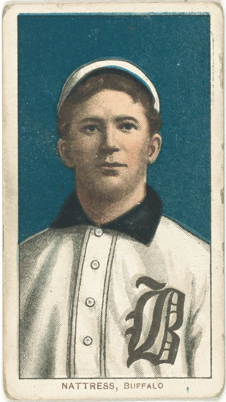 Front of Billy Nattress card, 1909 T206 White Borders, catalog no. 3575