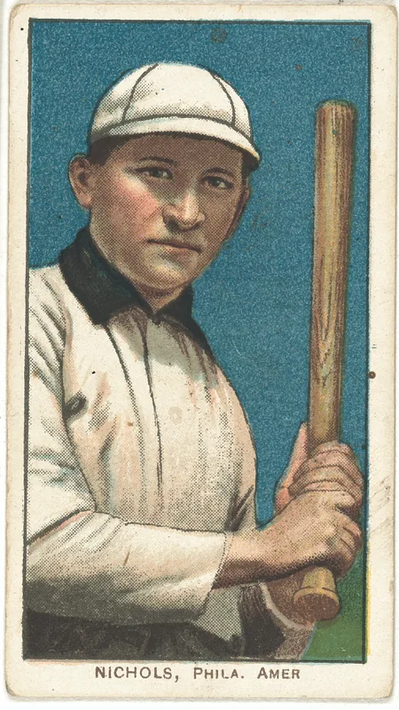 Front of Simon Nicholls card, 1909 T206 White Borders, catalog no. 3609