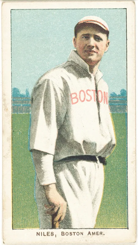 Front of Harry Niles card, 1909 T206 White Borders, catalog no. 3615
