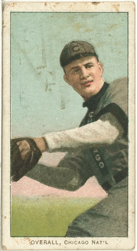 Front of Orval Overall card, 1909 T206 White Borders, catalog no. 3746