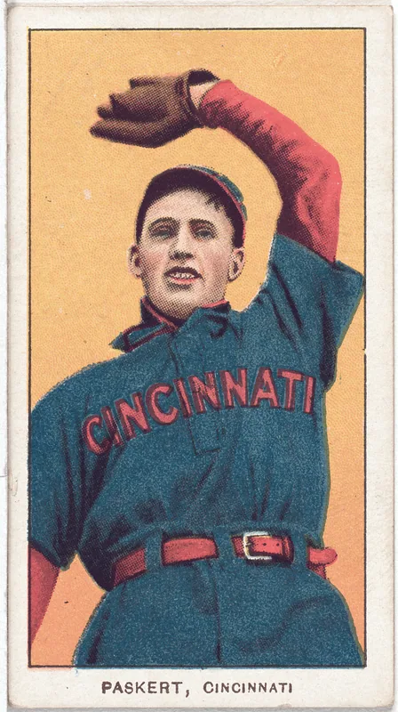 Front of Dode Paskert card, 1909 T206 White Borders, catalog no. 3791