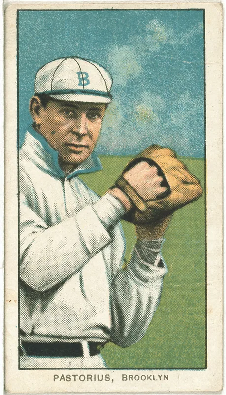 Front of Jim Pastorius card, 1909 T206 White Borders, catalog no. 3797