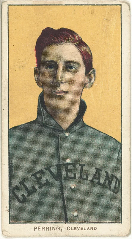 Front of George Perring card, 1909 T206 White Borders, catalog no. 3849