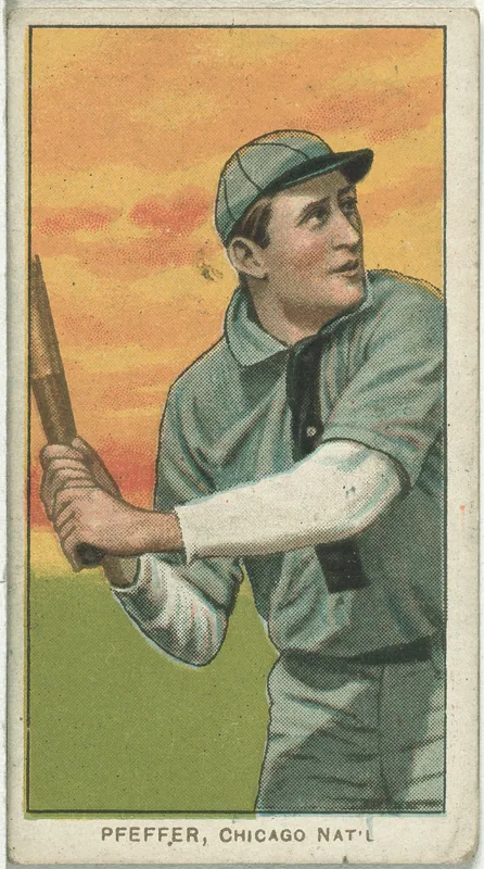 Front of Francis Pfeffer card, 1909 T206 White Borders, catalog no. 3857