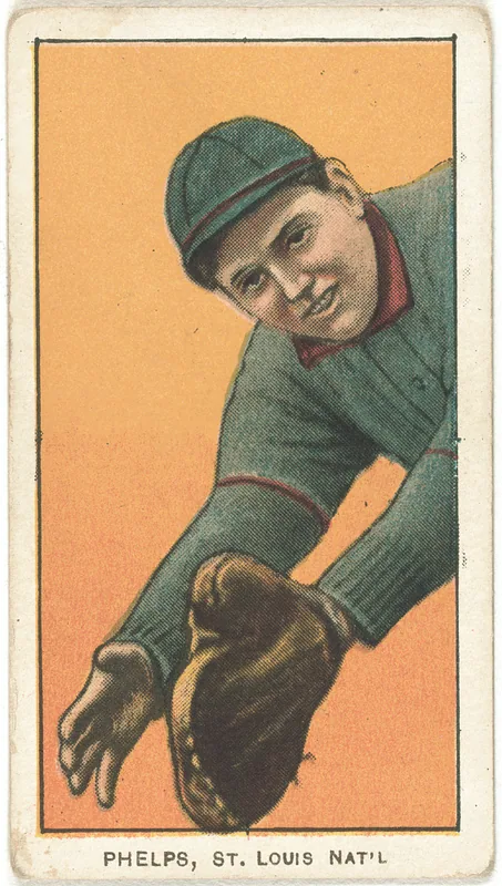 Front of Ed Phelps card, 1909 T206 White Borders, catalog no. 3913