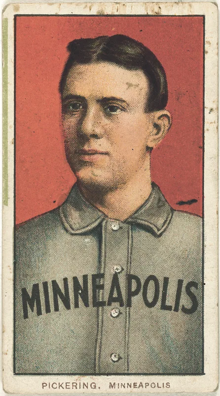 Front of Ollie Pickering card, 1909 T206 White Borders, catalog no. 3928