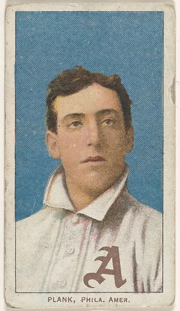 Front of Eddie Plank card, 1909 T206 White Borders, catalog no. 3935