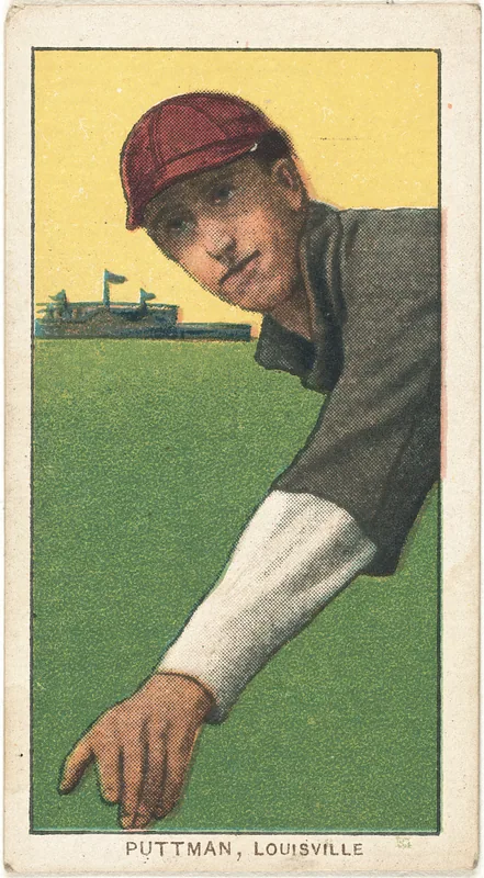 Front of Ambrose Puttmann card, 1909 T206 White Borders, catalog no. 3977