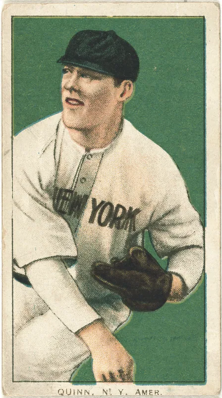 Front of Jack Quinn card, 1909 T206 White Borders, catalog no. 4002
