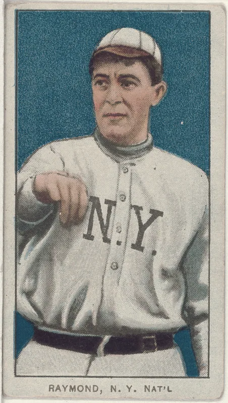 Front of Bugs Raymond card, 1909 T206 White Borders, catalog no. 4014