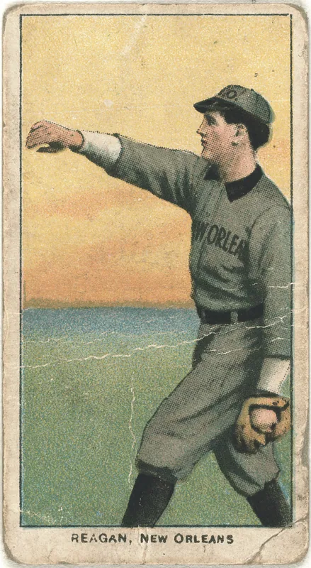 Front of Ed Reagan card, 1909 T206 White Borders, catalog no. 4023