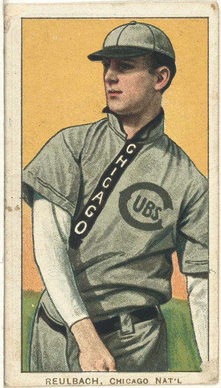 Front of Ed Reulbach card, 1909 T206 White Borders, catalog no. 4036