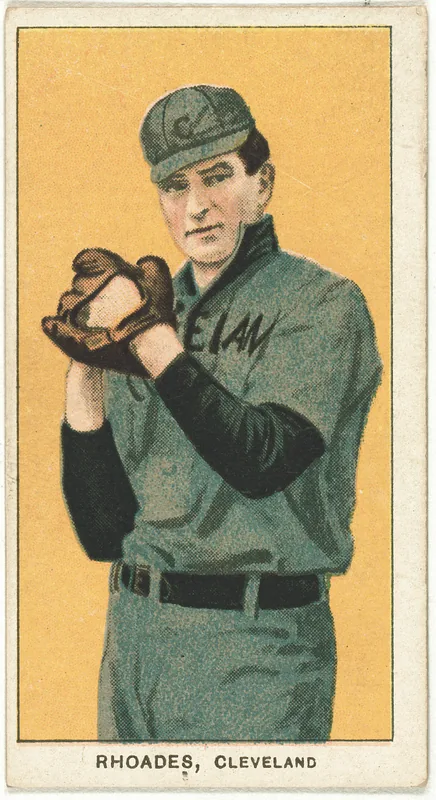 Front of Bob Rhoads card, 1909 T206 White Borders, catalog no. 4053