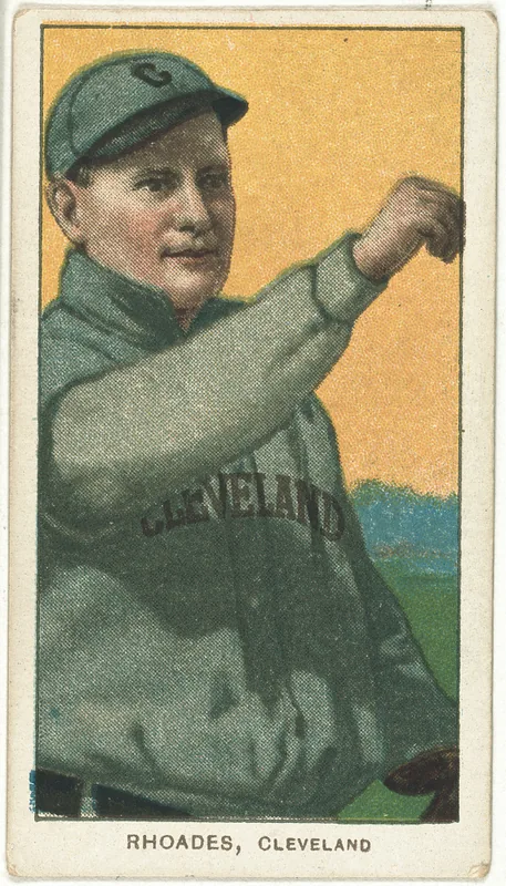 Front of Bob Rhoads card, 1909 T206 White Borders, catalog no. 4063