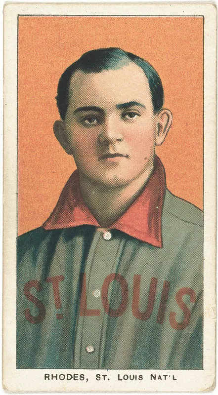 Front of Charlie Rhodes card, 1909 T206 White Borders, catalog no. 4075