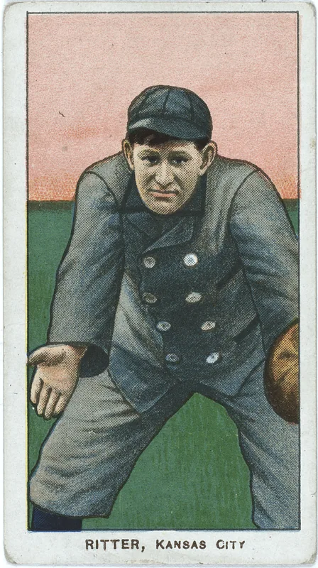 Front of Lew Ritter card, 1909 T206 White Borders, catalog no. 4097
