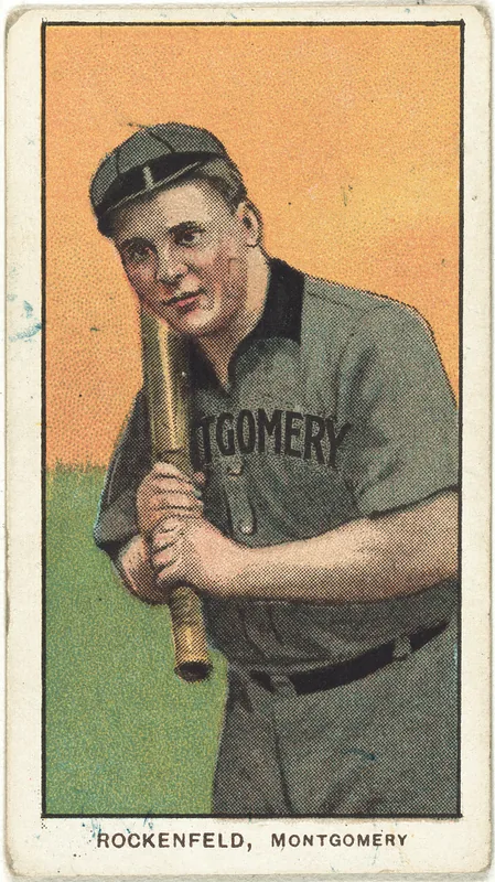 Front of Ike Rockenfield card, 1909 T206 White Borders, catalog no. 4100