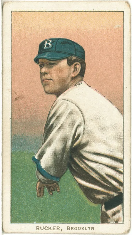 Front of Nap Rucker card, 1909 T206 White Borders, catalog no. 4124