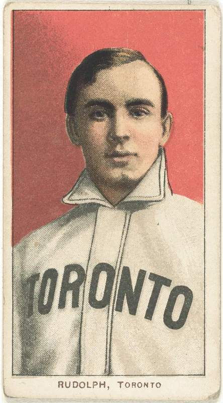 Front of Dick Rudolph card, 1909 T206 White Borders, catalog no. 4144
