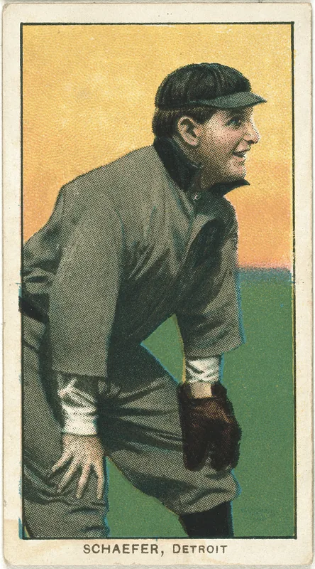 Front of Germany Schaefer card, 1909 T206 White Borders, catalog no. 4154
